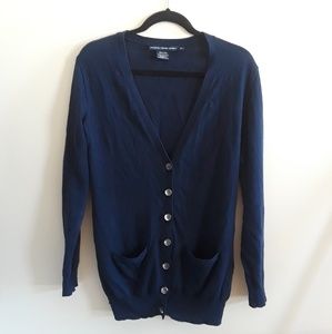 Navy Blue Ralph Lauren Button Down Cardigan